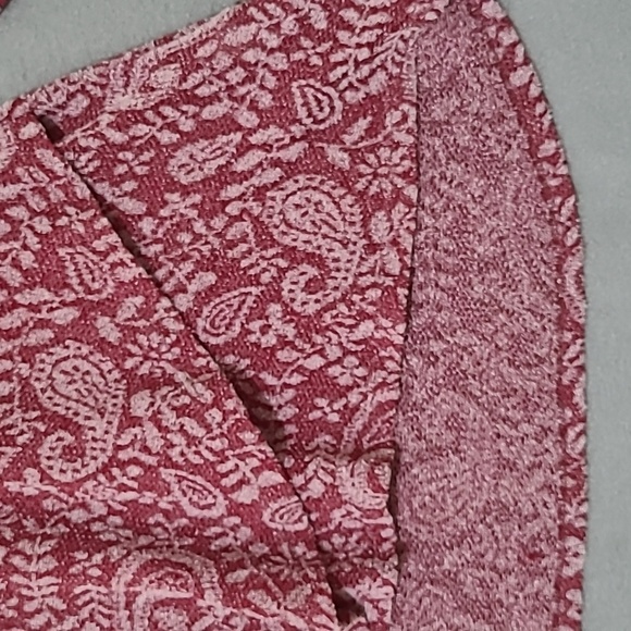 LUCKY‎ BRAND Women's Deep Red High-Low Cold Shoulder Blouse - Size Large - Picture 9 of 16